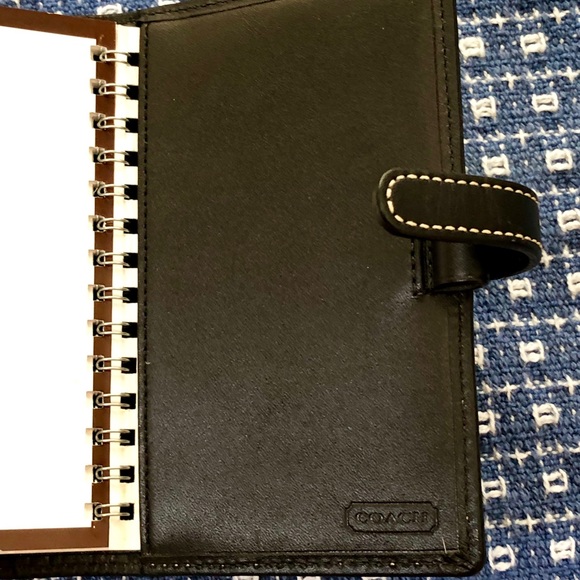 Coach- signature “c” black address book - Picture 4 of 5